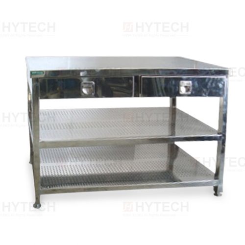 不鏽鋼沖孔工作桌-附抽屜k02