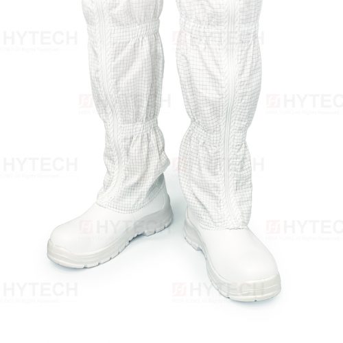 白色SPU長統鋼頭無塵安全鞋。